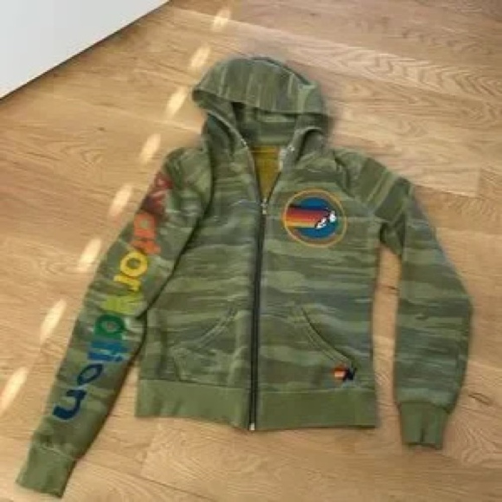 Women’s aviator nation camo zip up